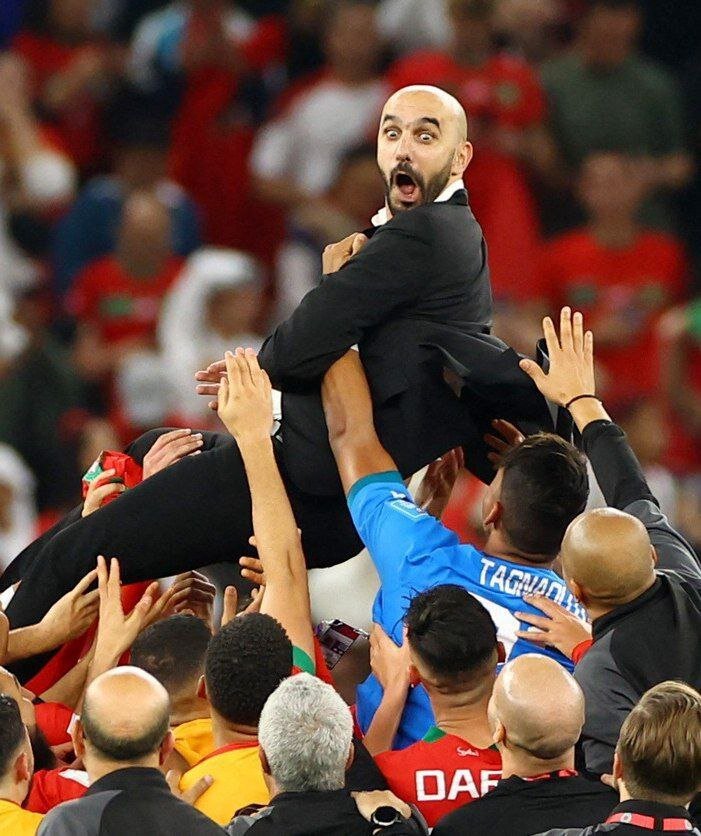 عکس | چهره جالب سرمربی مراکش پس از شکست پرتغال