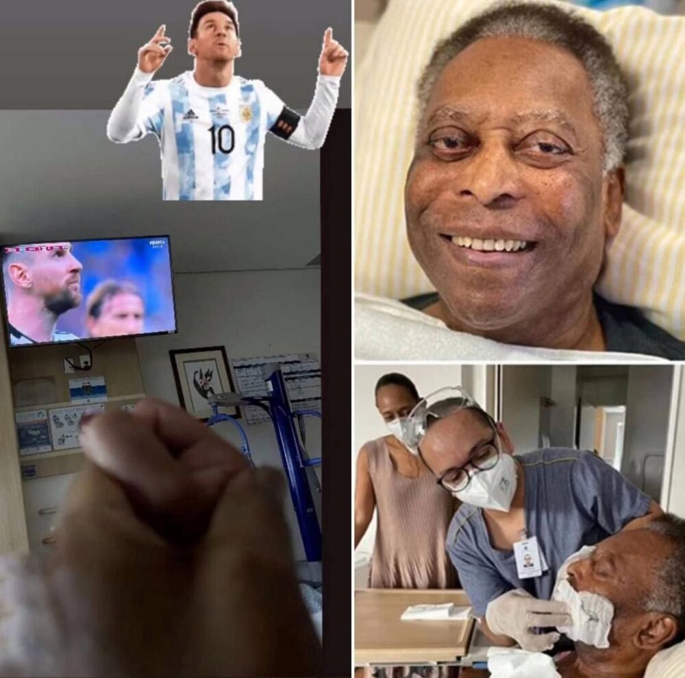 عکس | پله در چه حالی بازی آرژانتین را دید؟