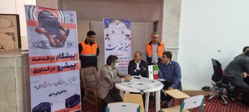 میز خدمت راهداری و حمل‌ و نقل جاده‌ای استان هرمزگان، برپا شد