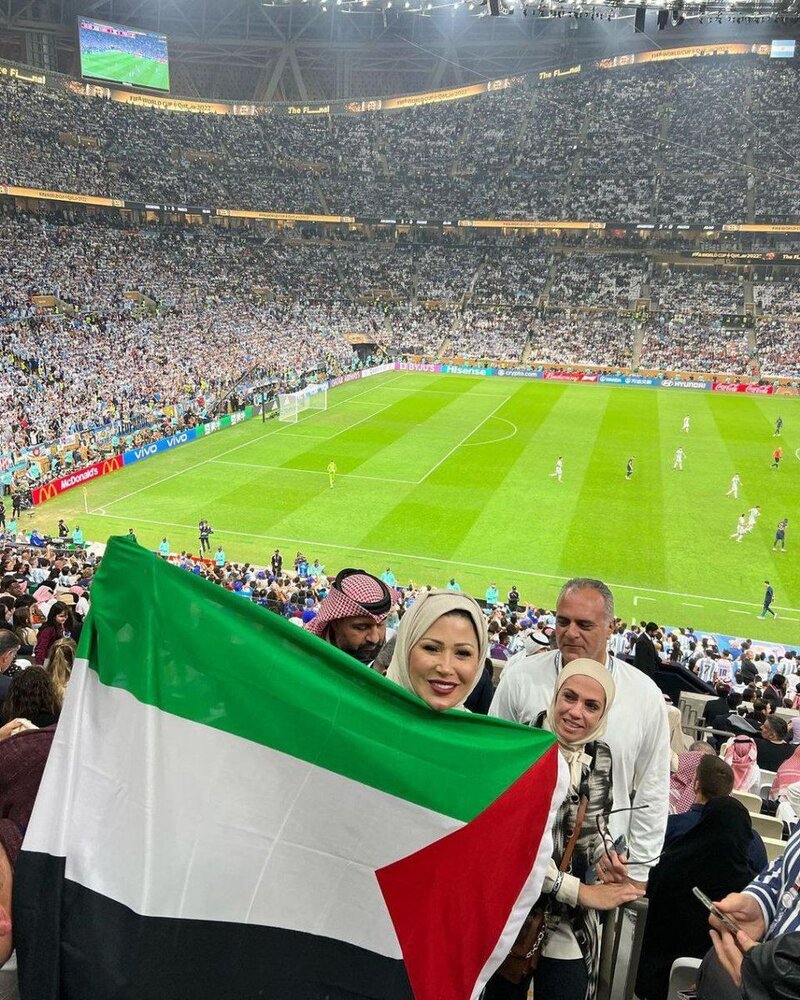 عکس | پرچم فلسطین در فینال جام جهانی