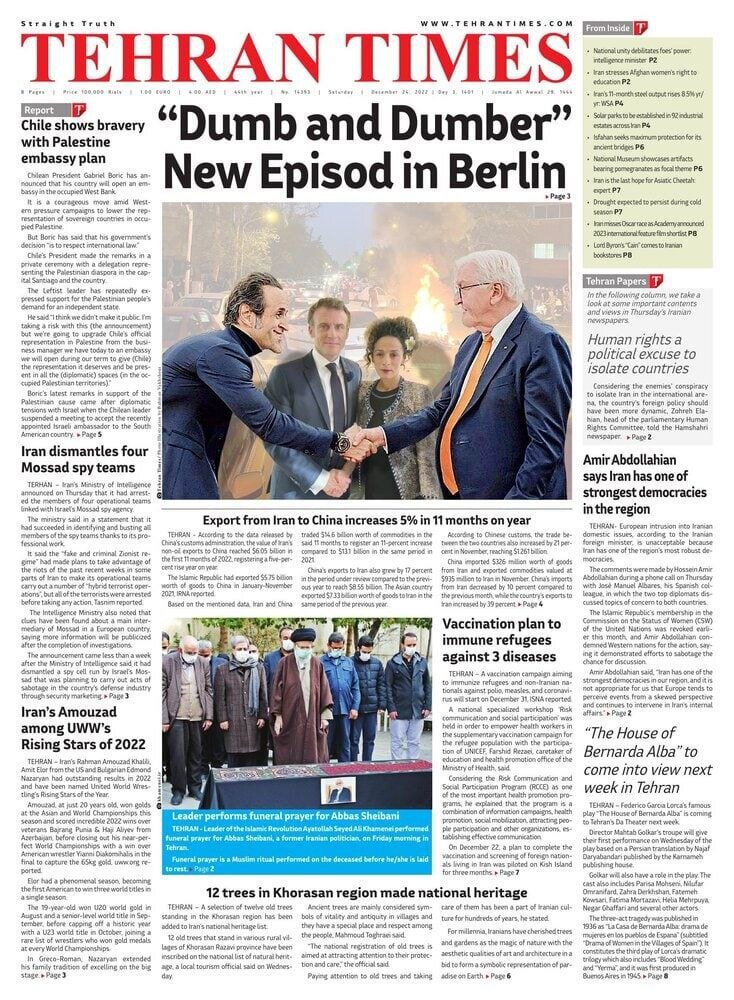 5785986 - تیتر یک عجیب روزنامه «تهران تایمز» درباره دیدار رئیس‌جمهور آلمان و علی کریمی + عکس