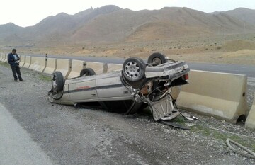 جان باختن دو نفر بر اثر واژگونی خودرو در محور بندرلنگه به بستک
