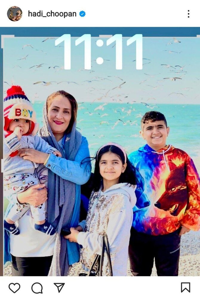 عکس | متن عاشقانه هادی چوپان برای همسرش