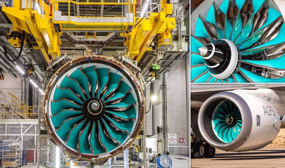 شاهکار رولزرویس / موتور عظیم جت‌های آینده با بزرگترین سیستم فن در جهان/ عکس