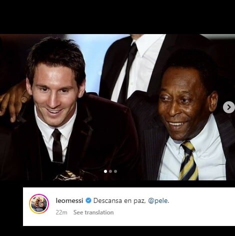 عکس| پیام کوتاه مسی برای پله