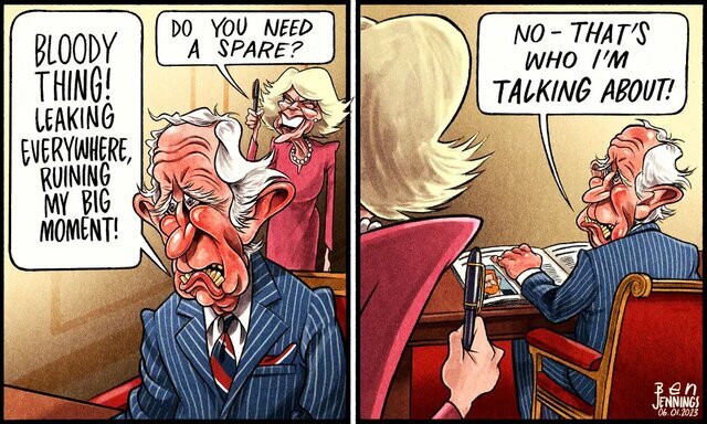 خاطراتی از شاهزاده هری که کاریکاتور شد/ عکس