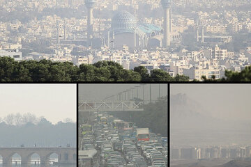 سایه آلودگی از سر اصفهان کم نمی شود/شاخص آلایندگی در مرز ۲۰۰