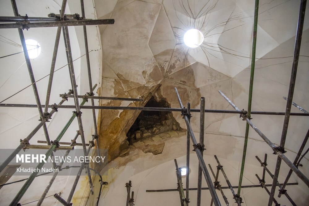 تصاویر | وضعیت بازار قیصریه اصفهان پس از ریزش سقف