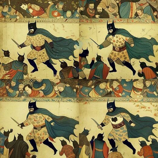 «بتمن» به سبک مینیاتورهای ایرانی