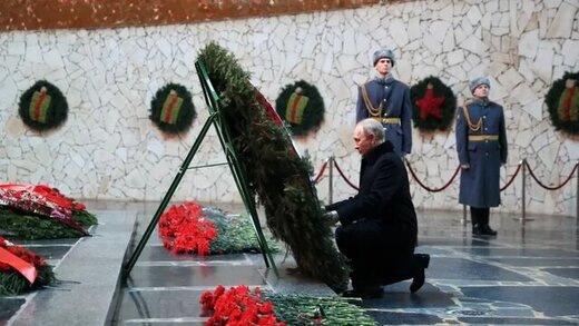 حضور رئیس‌جمهور روسیه در مراسم یادبود جنگ جهانی دوم/ پوتین: نازیسم با شکل جدید امنیت ما را تهدید می‌کند