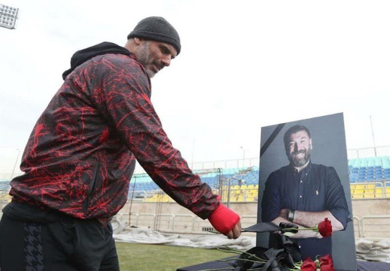 عکس | ادای احترام پرسپولیسیها به علی انصاریان