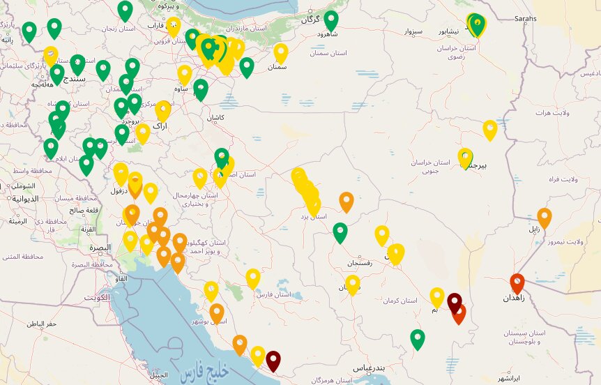 آلودگی هوا در این شهرها به حد «خطرناک» رسید
