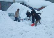 ببینید | گرفتاری اهالی روستای امام قیس در برف یک و نیم متری