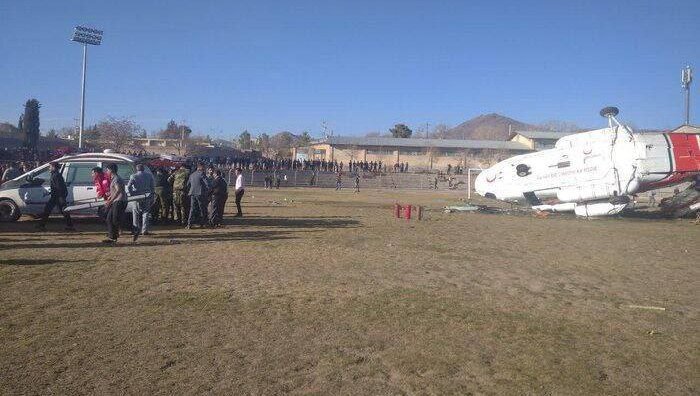 عکس | سقوط بالگرد حامل وزیر ورزش ایران