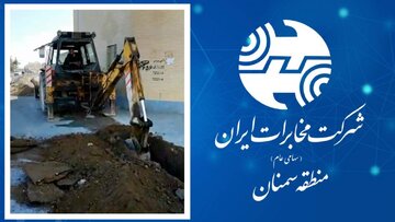 اتمام عملیات کابل‌کشی مخابراتی محله امام دامغان