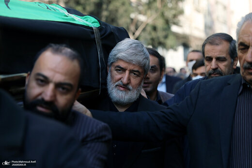 برگزاری مراسم تشییع همسر شهید مطهری در تهران / آنان که آمدند + عکسها