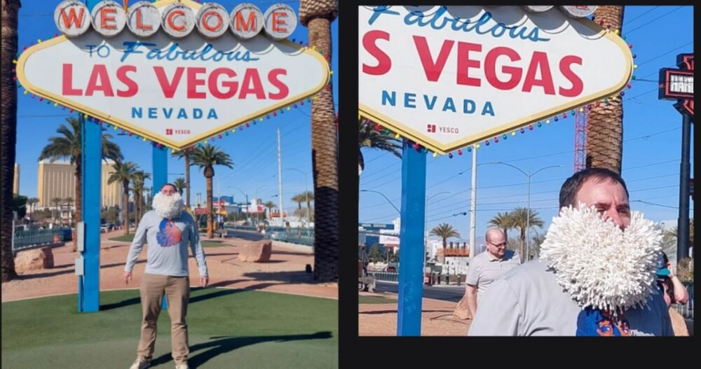 عکس| این مرد با ۲۴۷۰ گوش پاککن در ریشش رکورد گینس را شکست!