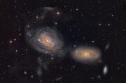 کهکشان مارپیچی NGC 3169 فروپاشید/ عکس