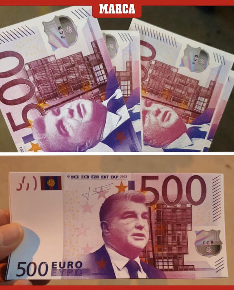عکس | رئالی‌ها برای بارسا یورو چاپ کردند!