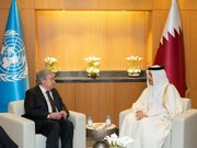 گفتگوی گوترش و وزیر خارجه قطر درباره پرونده هسته‌ای ایران