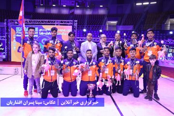 پایان روز چهارم کبدی قهرمانی جوانان جهان با اهدای مدال نپال و پاکستان