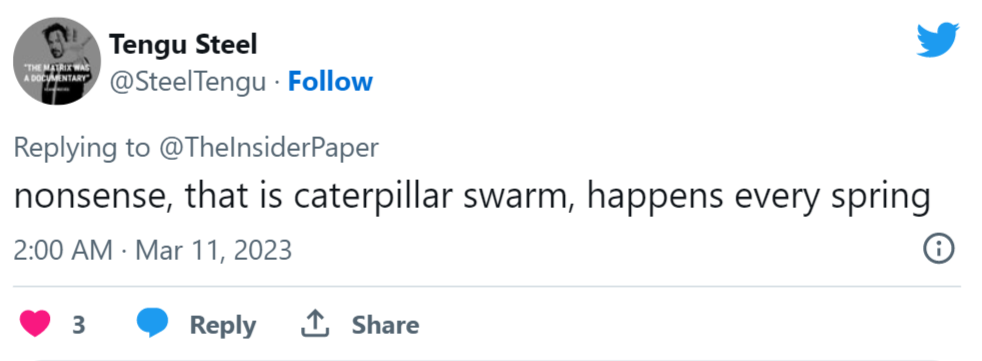 بارش کرم از آسمان پکن در فضای مجازی غوغا بپا کرد/ عکس