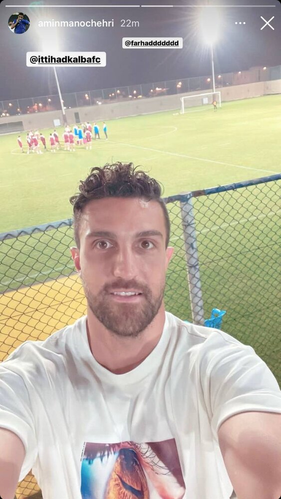 مهاجم سابق استقلال در تمرین تیم مجیدی