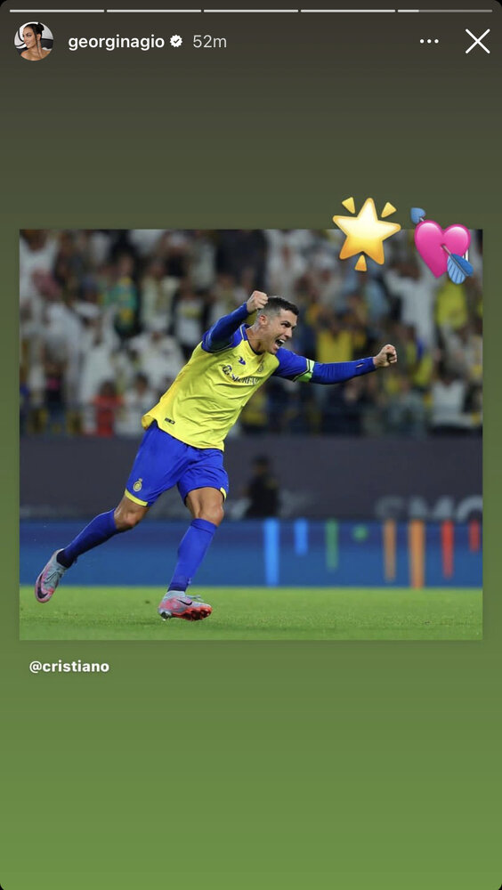 عکس | واکنش جورجینا به شاهکار رونالدو در عربستان