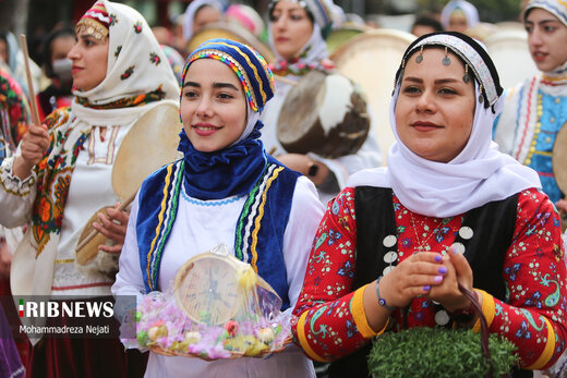 مراسم نوروزخوانی برای استقبال بهار در ساری