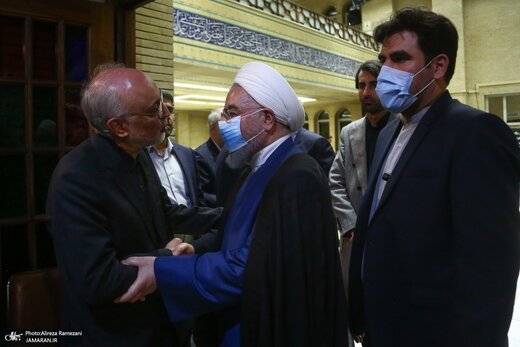 قابهای جالب در مراسم ختم برادر علیاکبر صالحی / از روحانی و ظریف تا جهانگیری و سیدحسن خمینی و... + عکسها