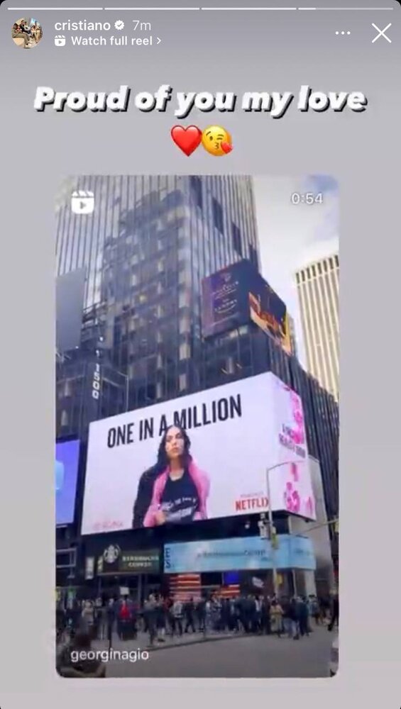 عکس| استوری عاشقانه رونالدو برای جورجینا