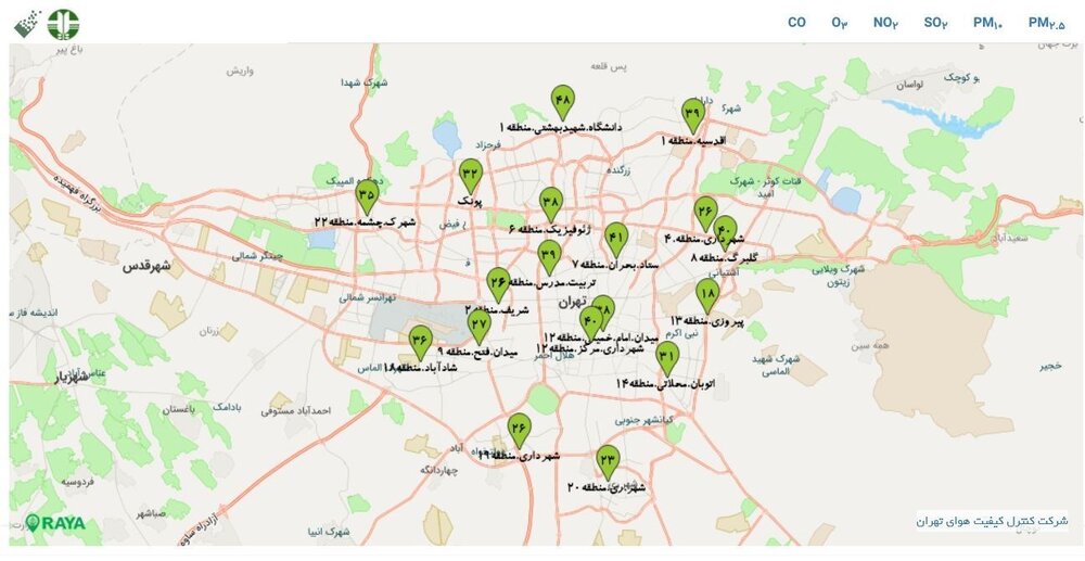 شاخص هوای «پاک» در تهران رکورد زد