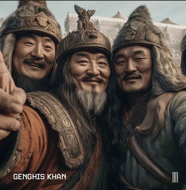 تولید تصویر استثنایی از چنگیز خان مغول با کمک هوش مصنوعی/ عکس