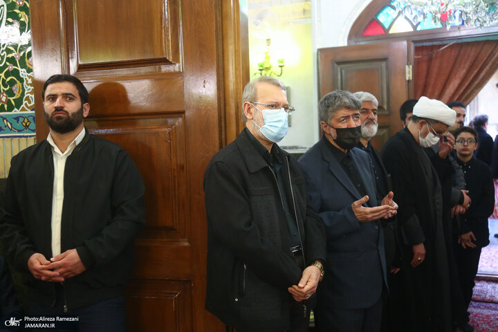 تصاویر | حسن روحانی، لاریجانی و چهرههای مطرح اصولگرا در مراسم ختم همسر شهید مطهری 21