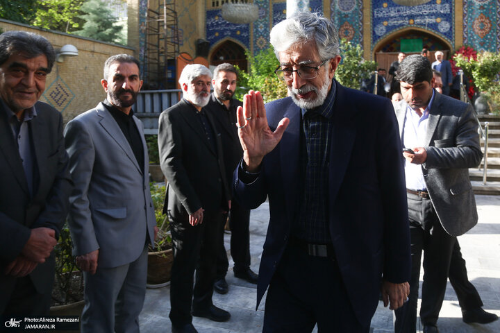 تصاویر | حسن روحانی، لاریجانی و چهرههای مطرح اصولگرا در مراسم ختم همسر شهید مطهری 37