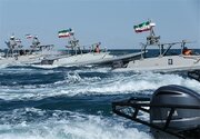 ببینید | تصاویری از رژه دریایی ناو شهید سردار رودکی و قایق های تندرو سپاه