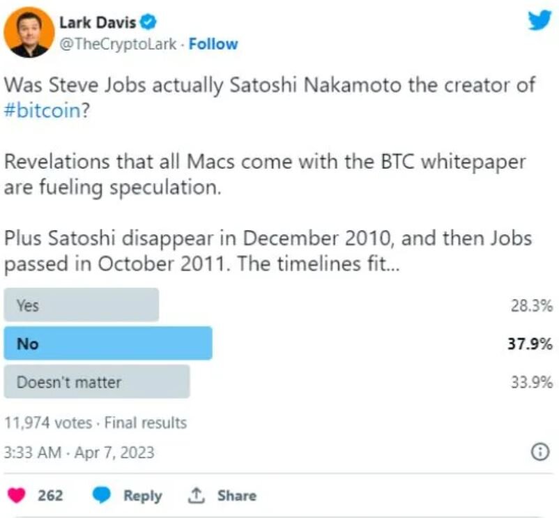 ادعای عجیب اینفلوئنسر مطرح رمز ارزها درباره استیو جابز / عکس