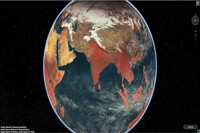 تصویر متفاوتی که ماهواره هندی از زمین ثبت کرد / عکس