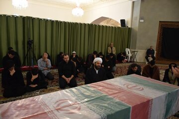 مراسم تشییع پیکر مطهر شهید گمنام دفاع مقدس در لواسان