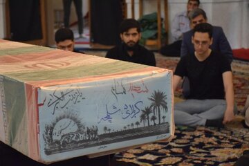 مراسم تشییع پیکر مطهر شهید گمنام دفاع مقدس در لواسان