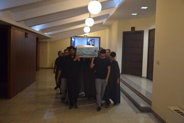 مراسم تشییع پیکر مطهر شهید گمنام دفاع مقدس در لواسان