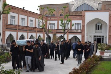 مراسم تشییع پیکر مطهر شهید گمنام دفاع مقدس در لواسان