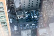 ببینید | جدیدترین تصاویر از ریزش یک پارکینگ در منهتن نیویورک