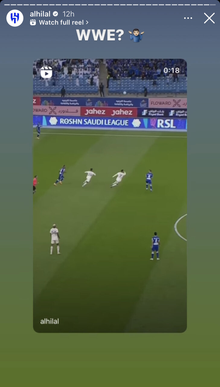 عکس | کنایه الهلالیها به حرکت جنجالی رونالدو