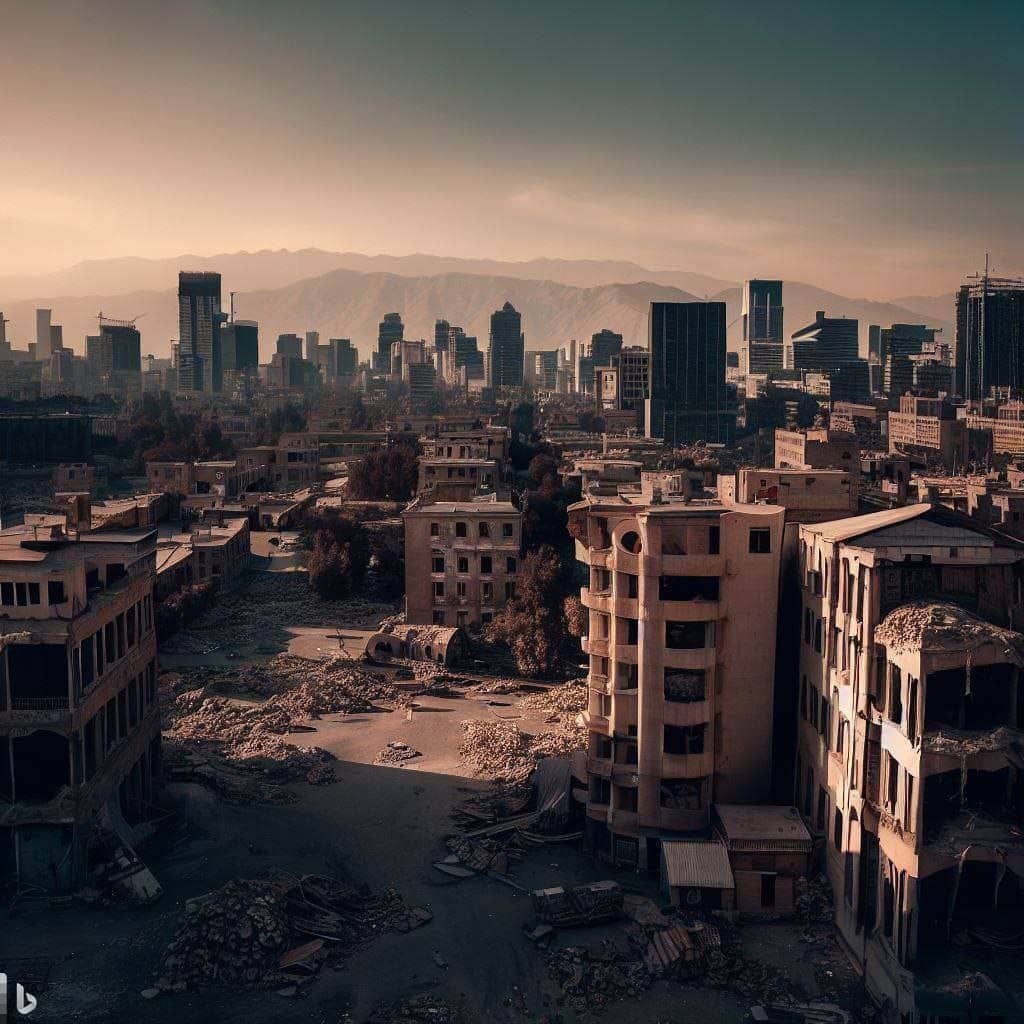 تصاویر بهت‌آور هوش‌مصنوعی از تهران در ۵۰ سال‌آینده/ عکس