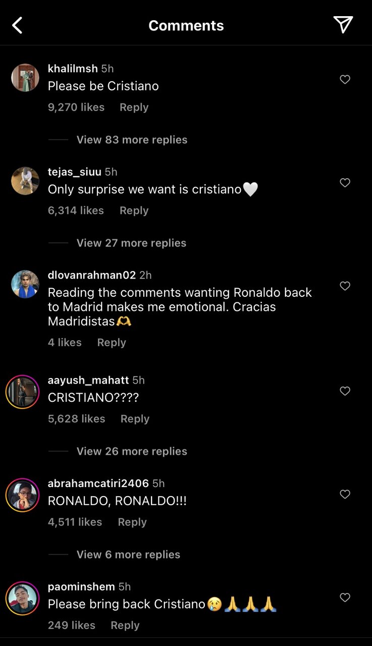 عکس | درخواست عجیب رئالیها/بازگشت رونالدو به برنابئو؟!