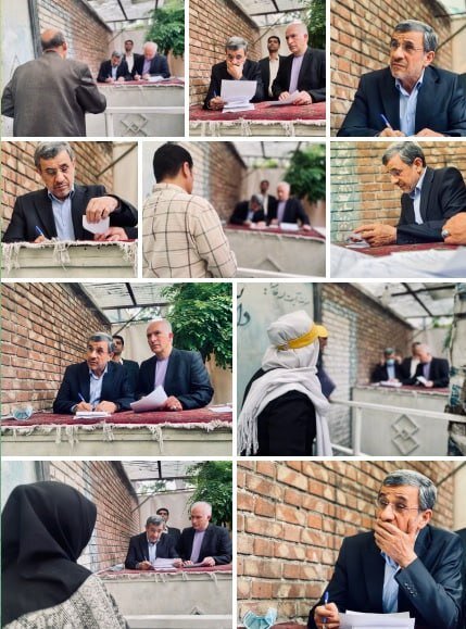 عکس | احمدی نژاد بعد از چندماه بالاخره آفتابی شد!