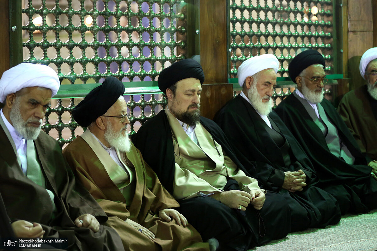 تصاویری از مرحوم آیت الله سلیمانی با روحانی و سیدحسن خمینی