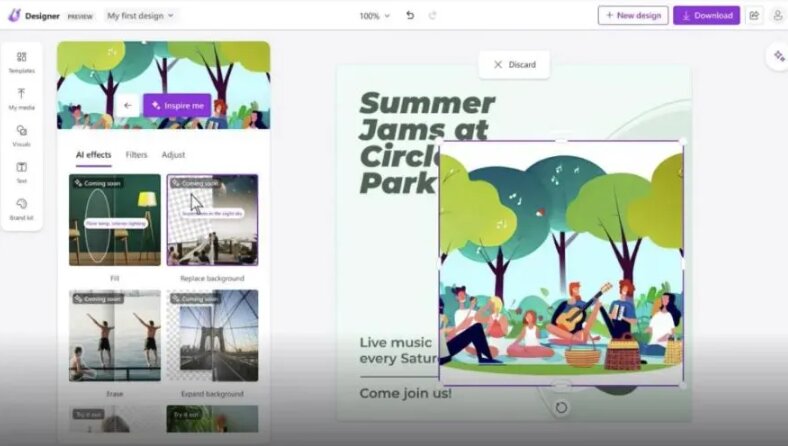 ایجاد طرحهای گرافیکی زیبا با هوش مصنوعی مایکروسافت Designer