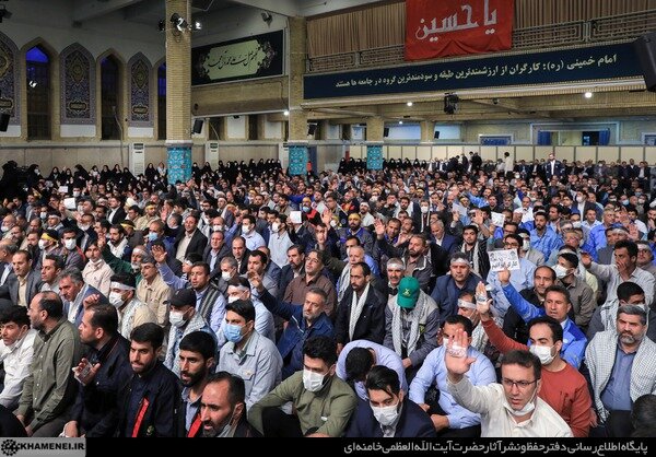 تصاویری از دیدار امروز کارگران با رهبر انقلاب